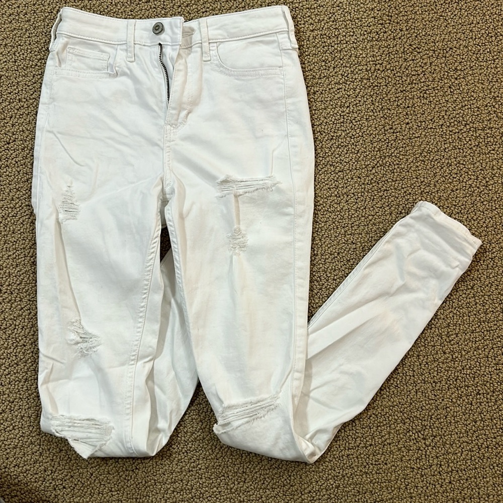 white hollister skinny jeans